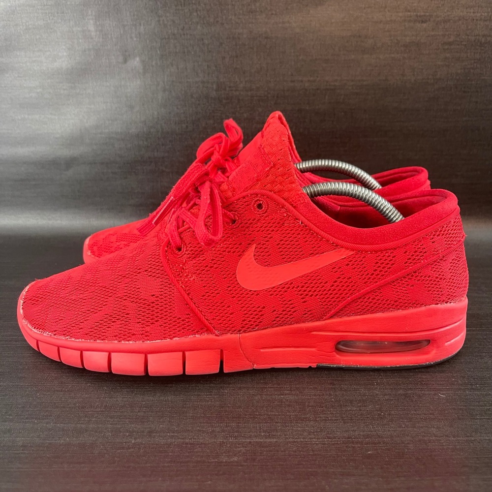 Nike SB Stefan Janoski Max Mens Sz 8‎ University Red Mesh Skate Shoes 631303-660